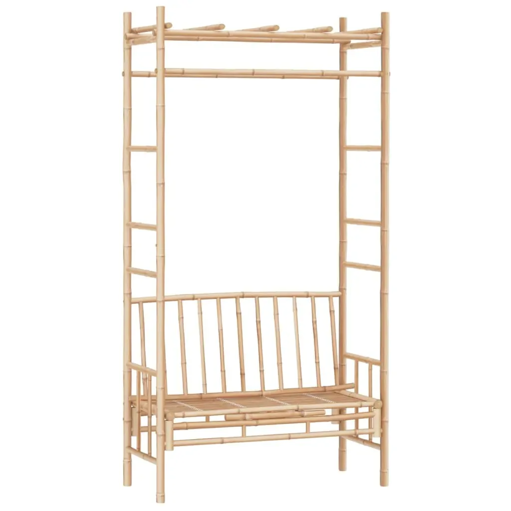 Garden Bench with Pergola 116 cm Bamboo Price