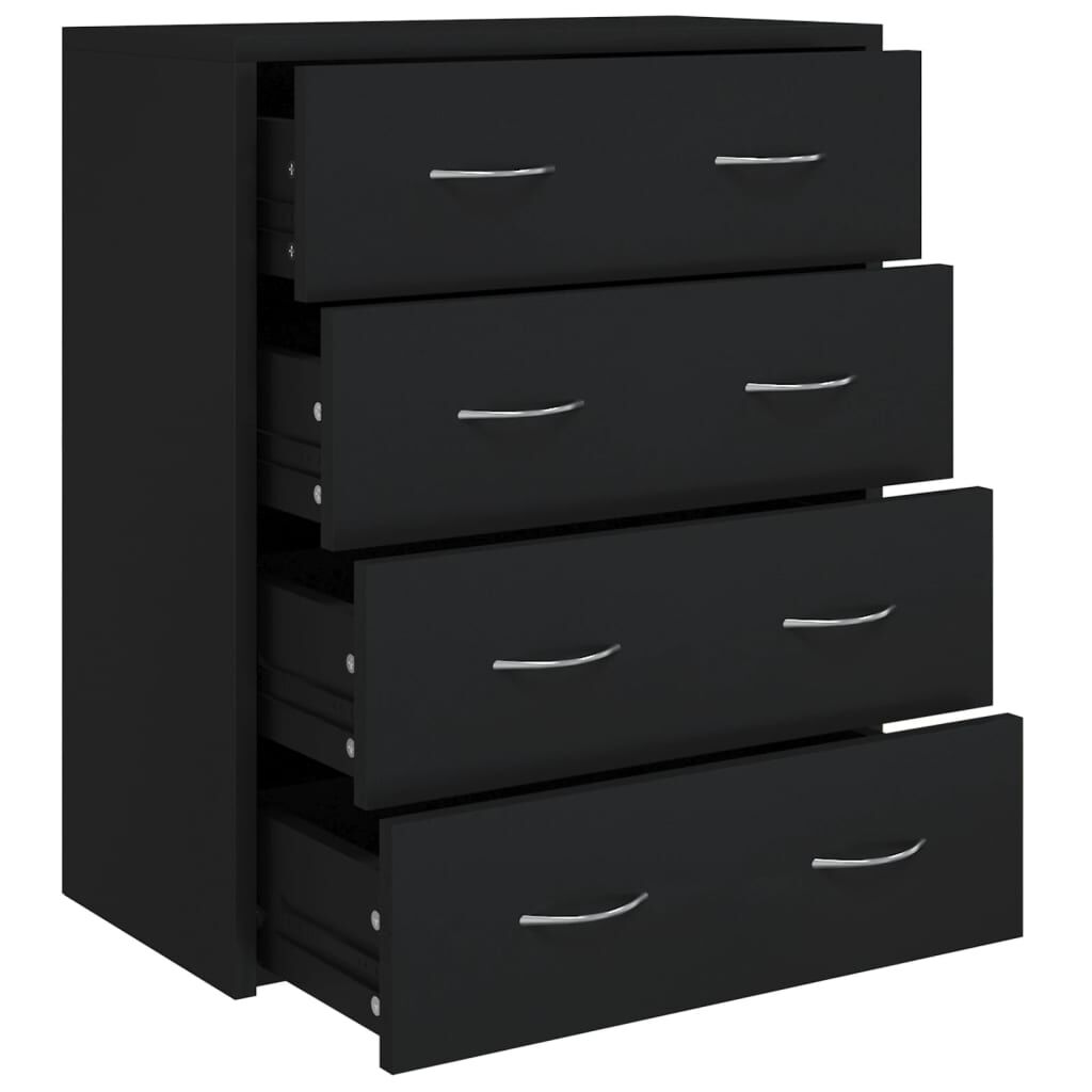 Sideboard with 4 Drawers 60x30.5x71 cm Black Price