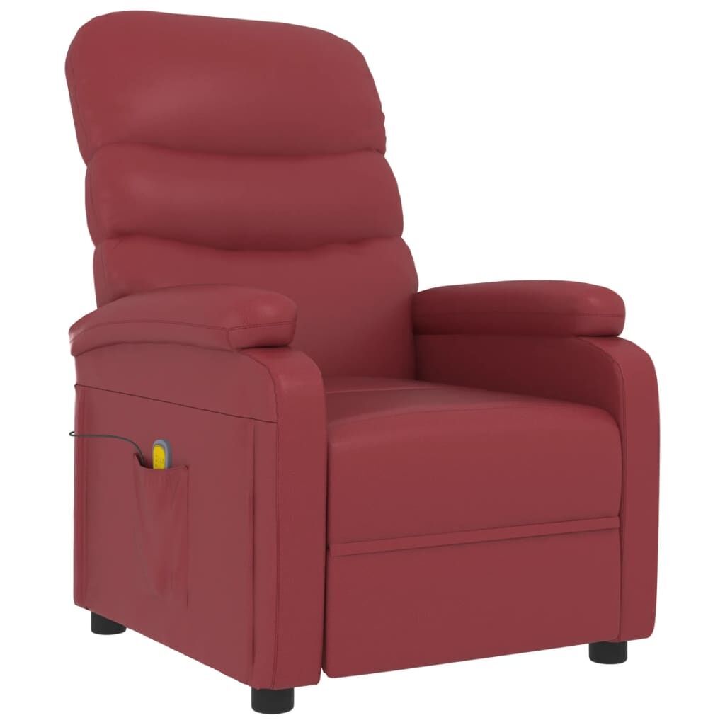 Massage Chair Wine Red Faux Leather Price