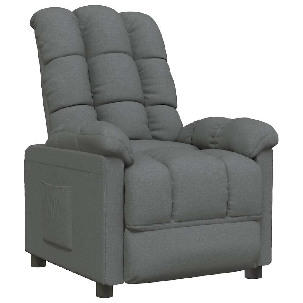 Recliner Chair Dark Grey Fabric Price