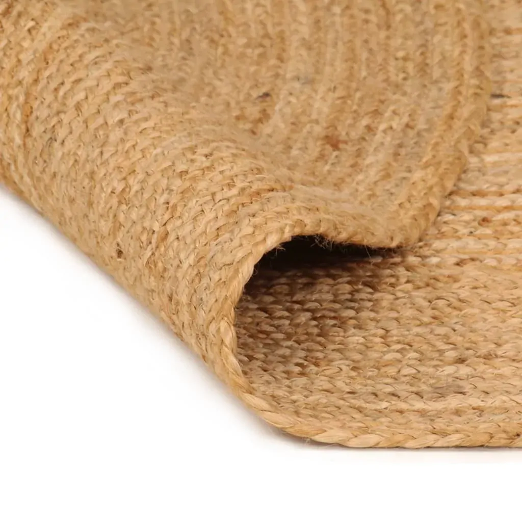 Area Rug Braided Jute 180 cm Round Price