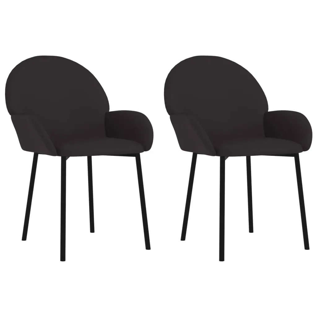 Dining Chairs 2 pcs Black Faux Leather Price