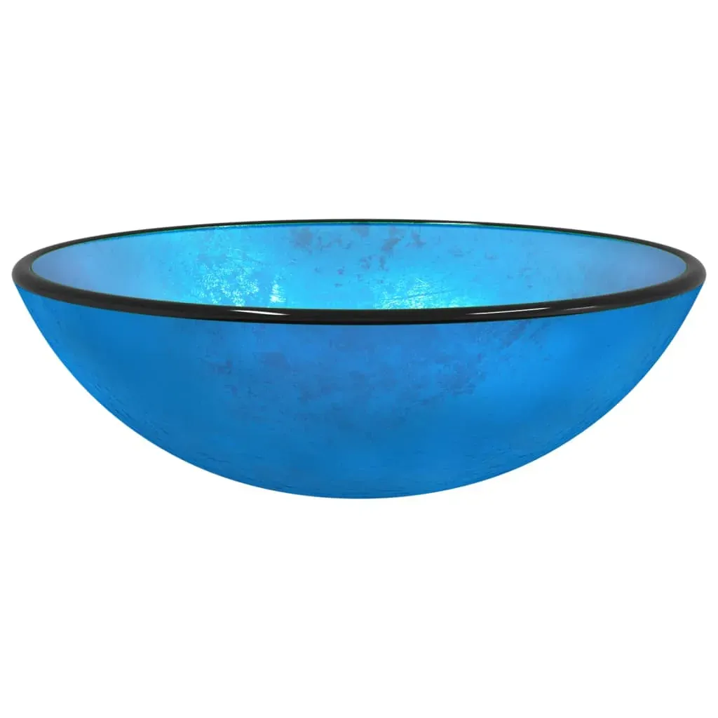 Basin Tempered Glass 42x14 cm Blue Price