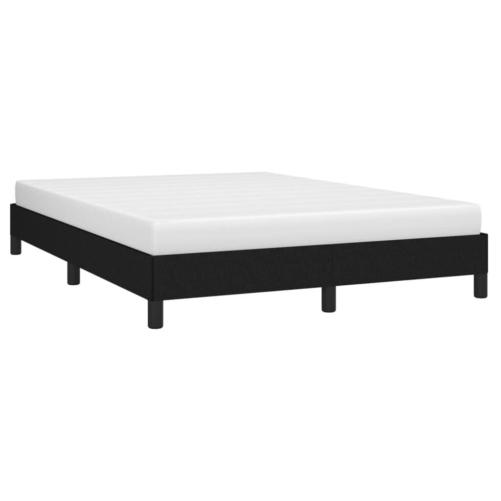 Bed Frame without Mattress Black 137x187 cm Double Fabric Price