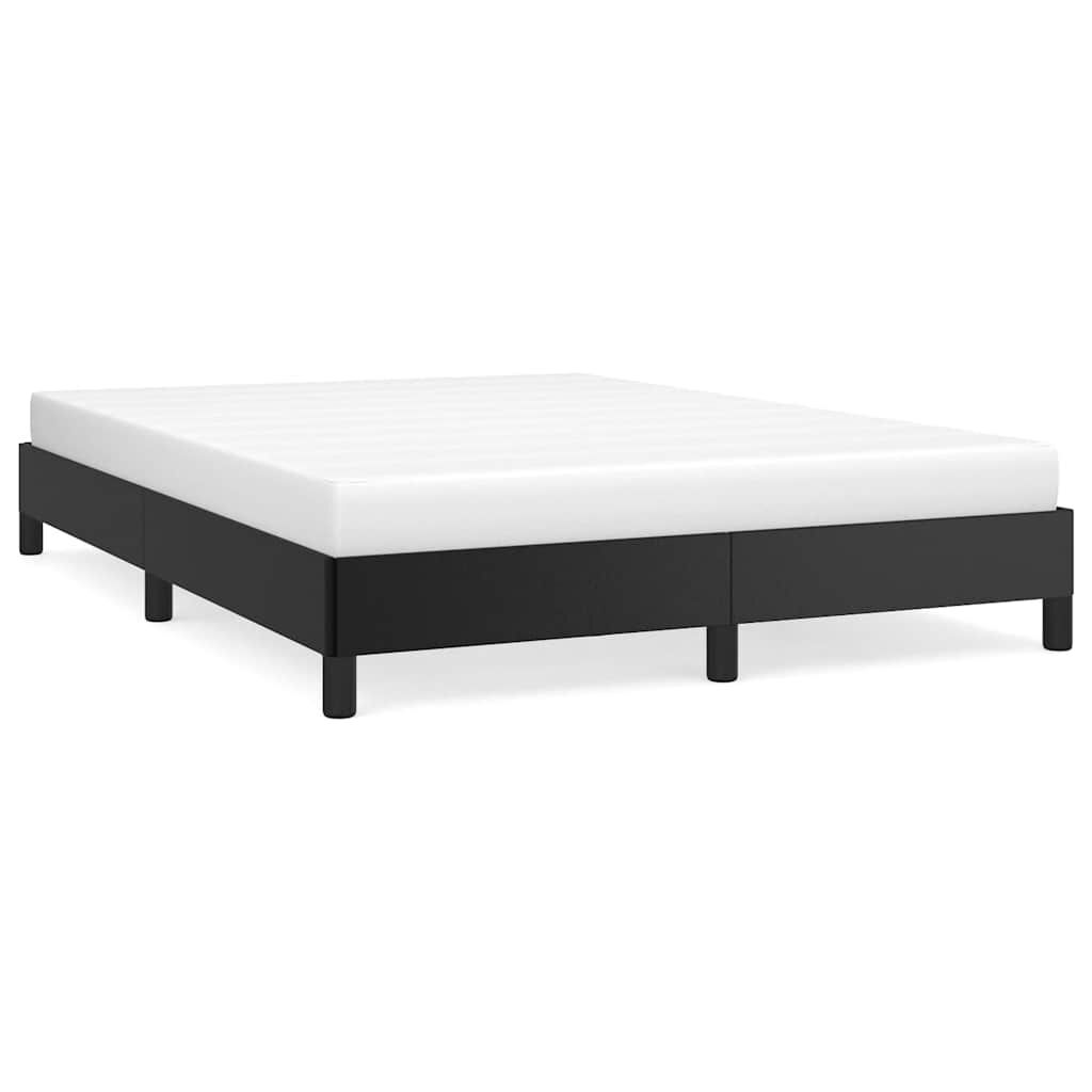 Bed Frame without Mattress Black 137x187 cm Double Faux Leather Price