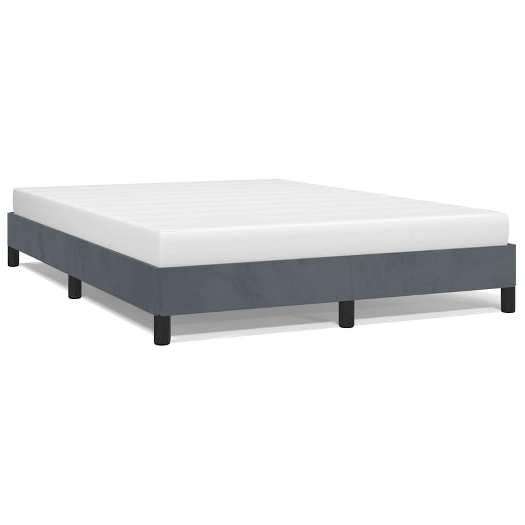 Bed Frame without Mattress Dark Grey 152x203 cm Queen Velvet Price