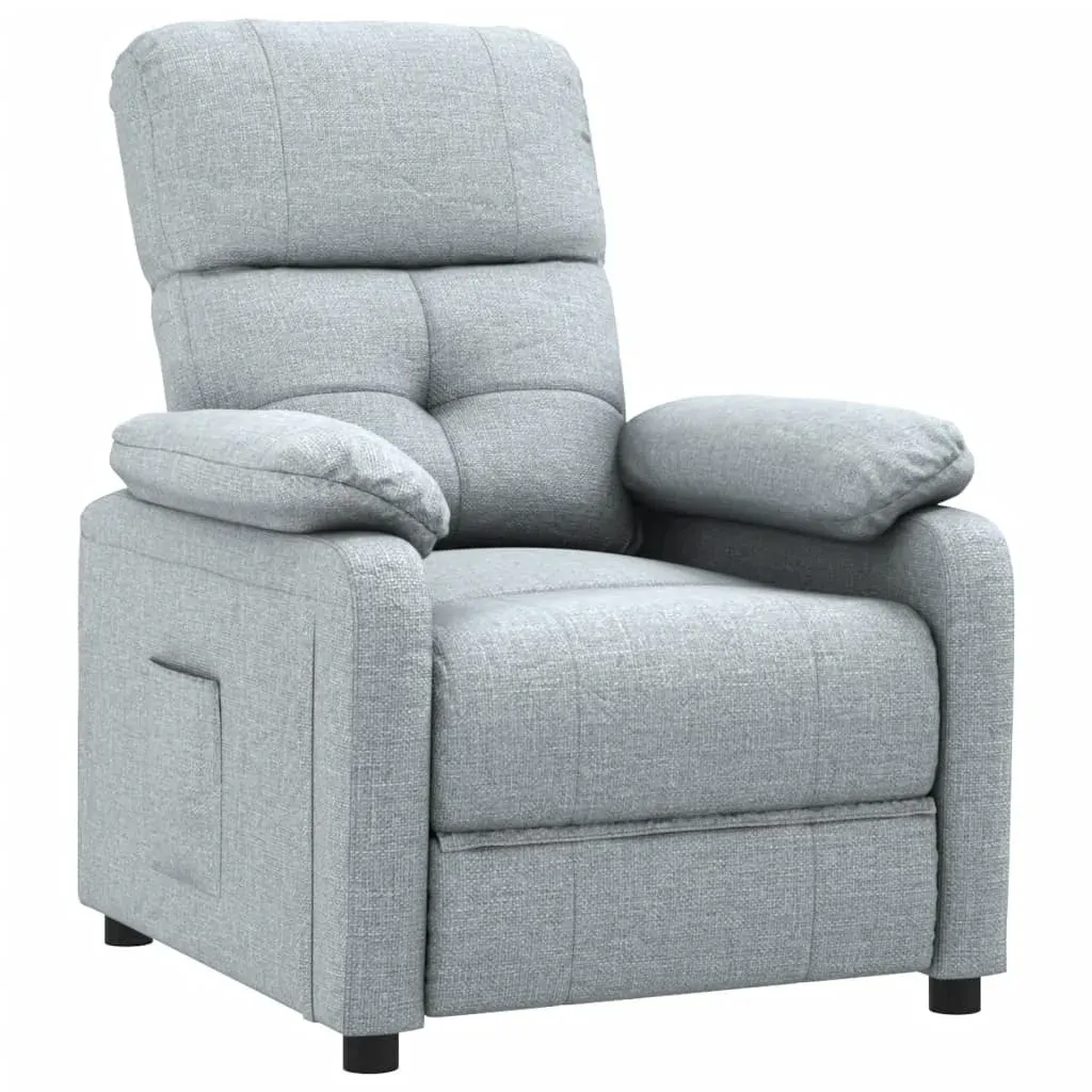 Recliner Chair Light Grey Fabric Price