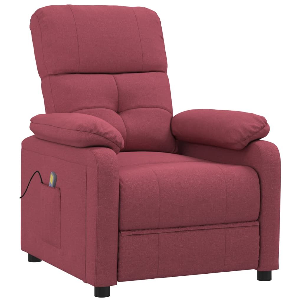 Massage Chair Wine Red Fabric Price