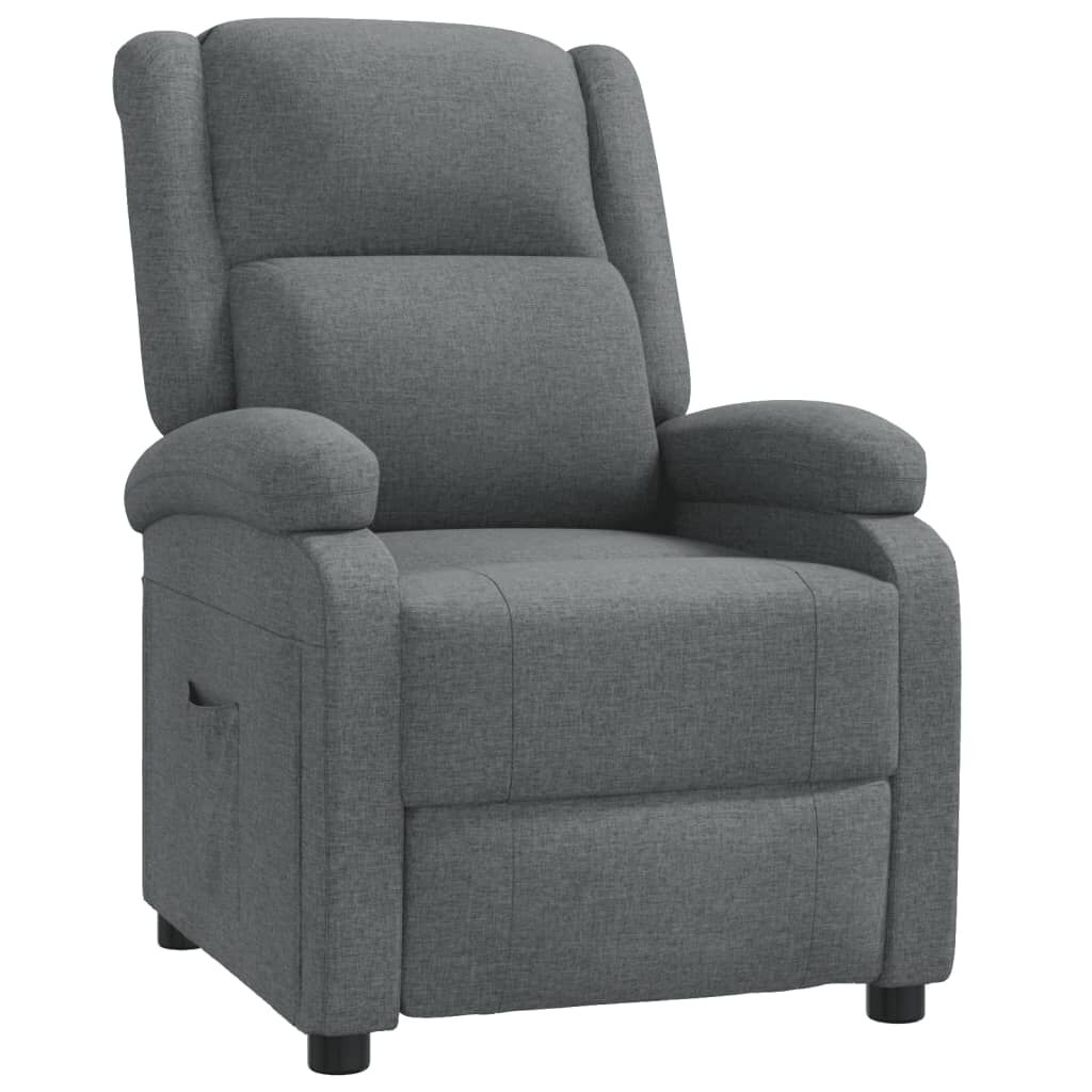 Recliner Chair Dark Grey Fabric Price