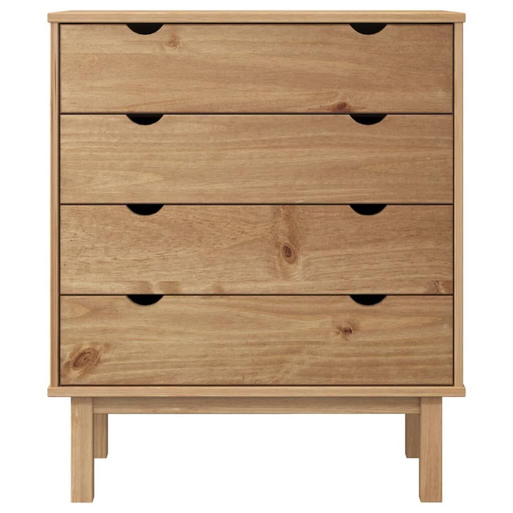 Drawer Cabinet OTTA 76.5x39.5x90cm Solid Wood Pine Price