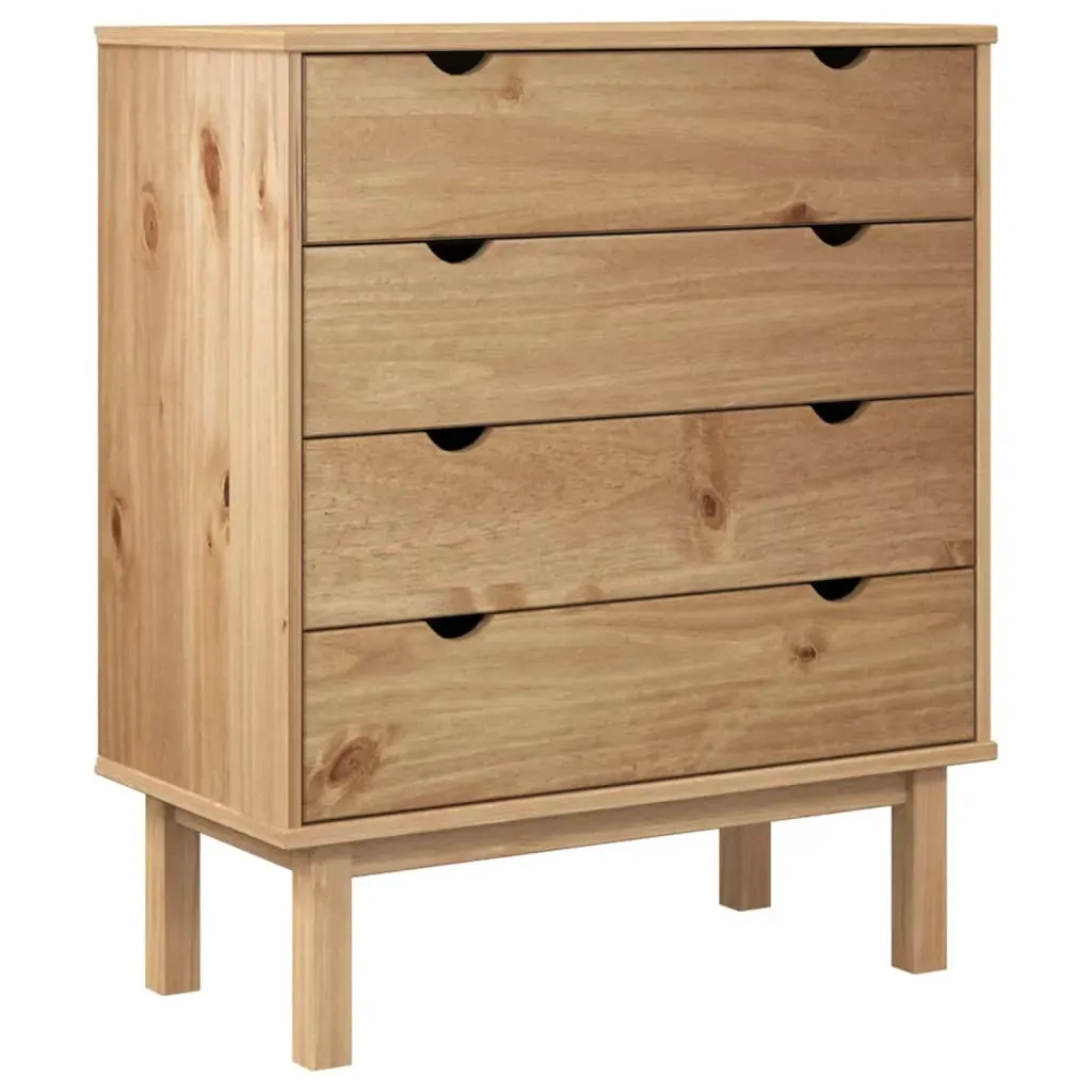 Drawer Cabinet OTTA 76.5x39.5x90cm Solid Wood Pine Price