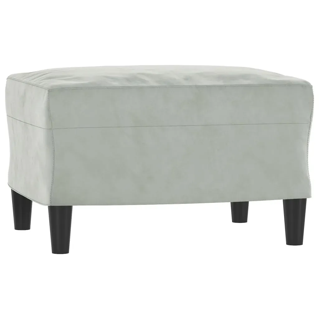 Footstool Light Grey 60x50x41 cm Velvet Price