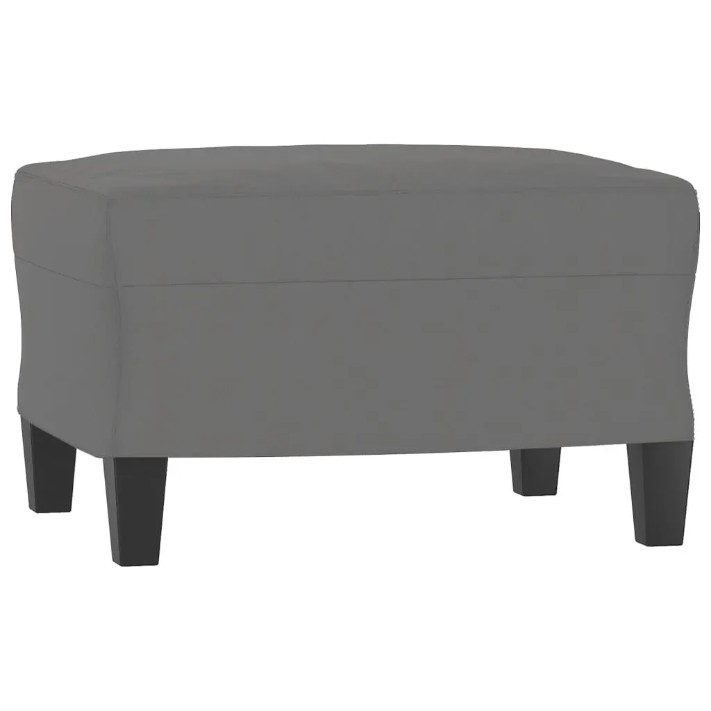 Footstool Dark Grey 60x50x41 cm Microfibre Fabric Price