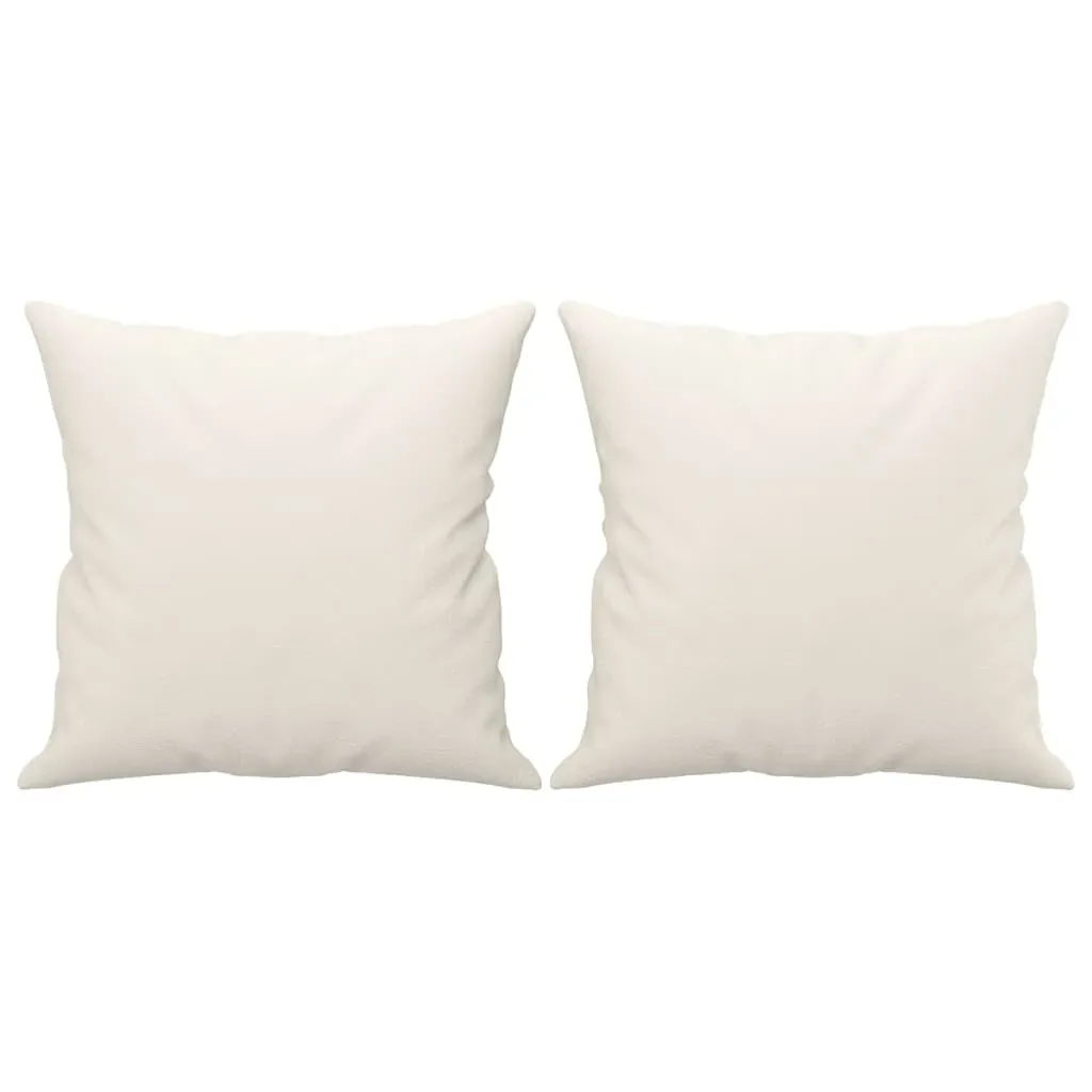 Throw Pillows 2 pcs Cream 40x40 cm Faux Leather Price