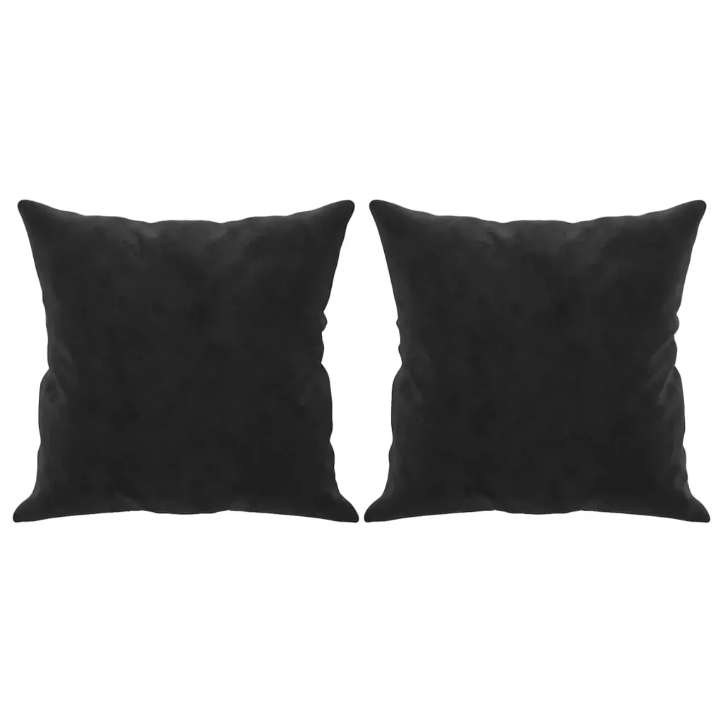 Throw Pillows 2 pcs Black 40x40 cm Velvet Price