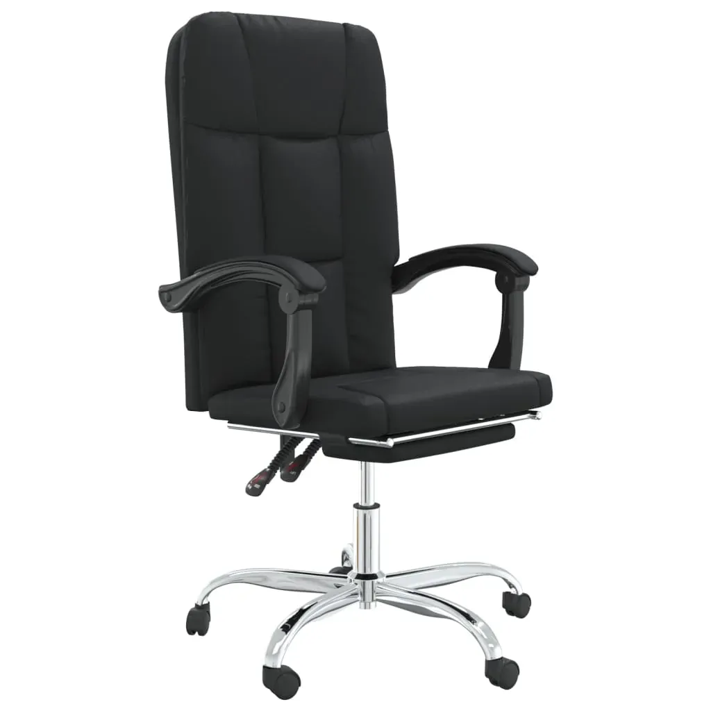 Reclining Office Chair Black Faux Leather Price