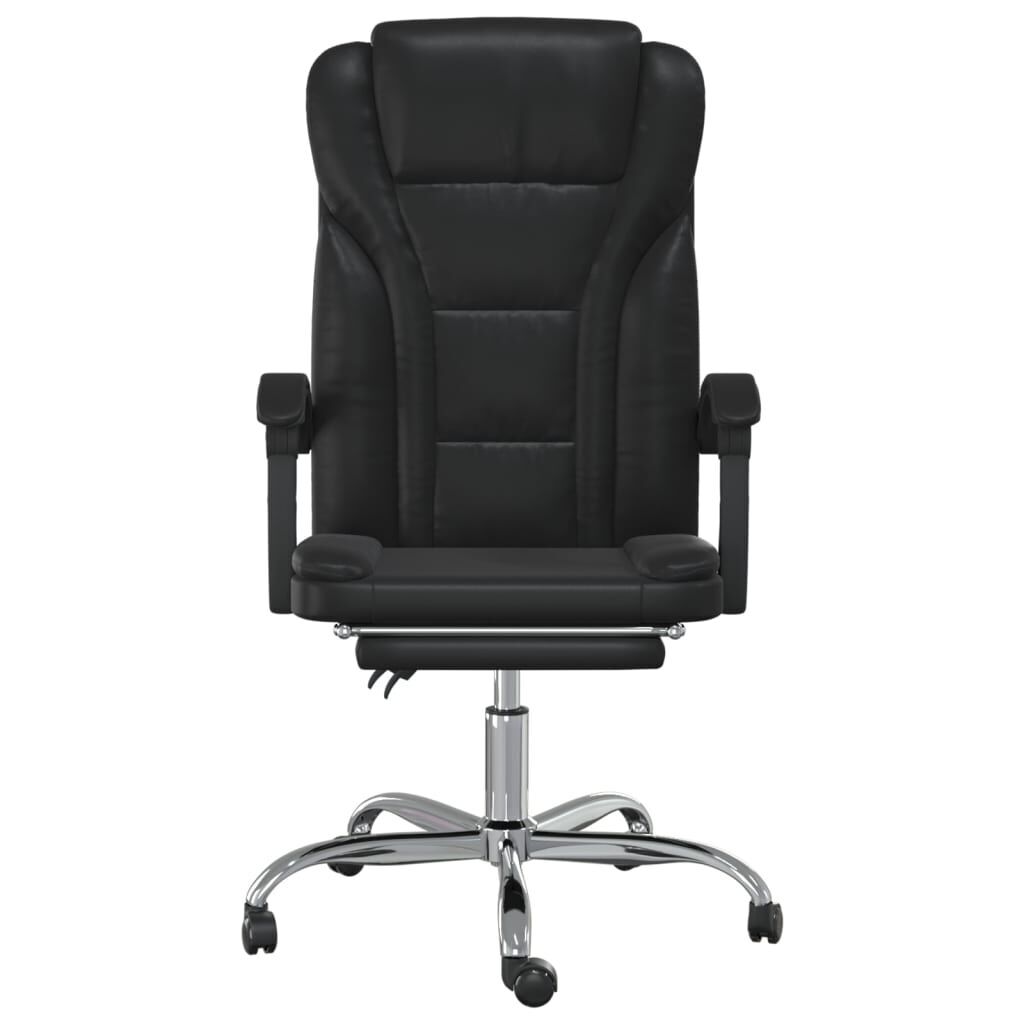 Reclining Office Chair Black Faux Leather Price