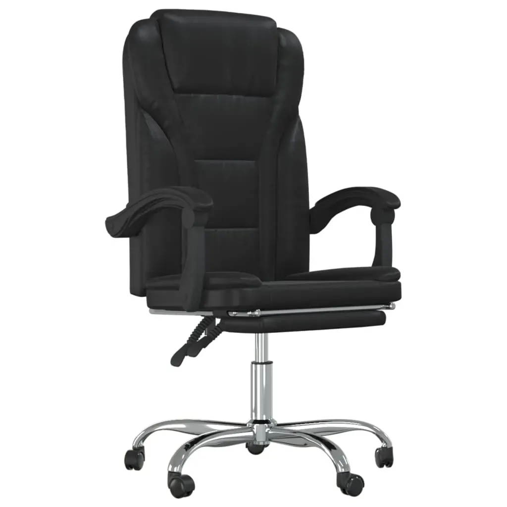 Reclining Office Chair Black Faux Leather Price