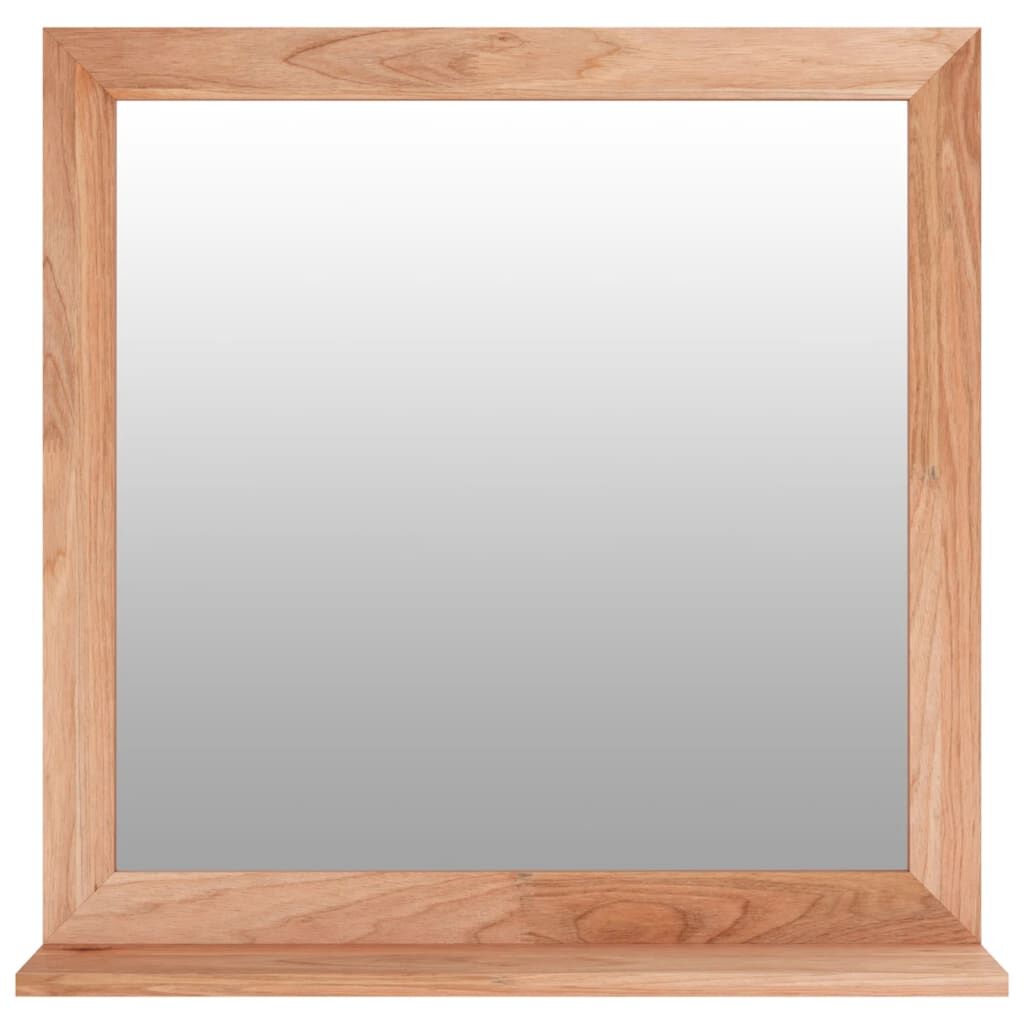 Wall Mirror 55x55 cm Solid Wood Walnut Price