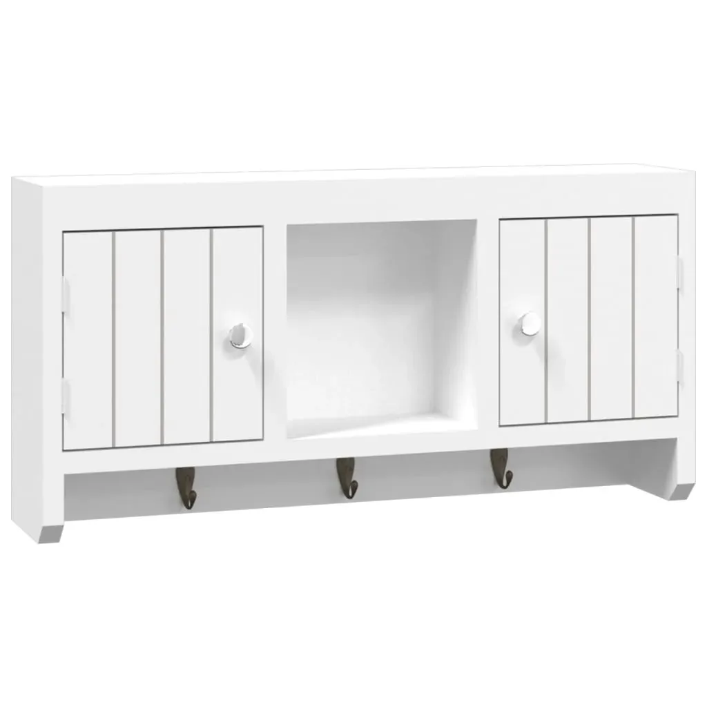Key Cabinet White 40x8.5x20 cm Engineered Wood&Steel Price