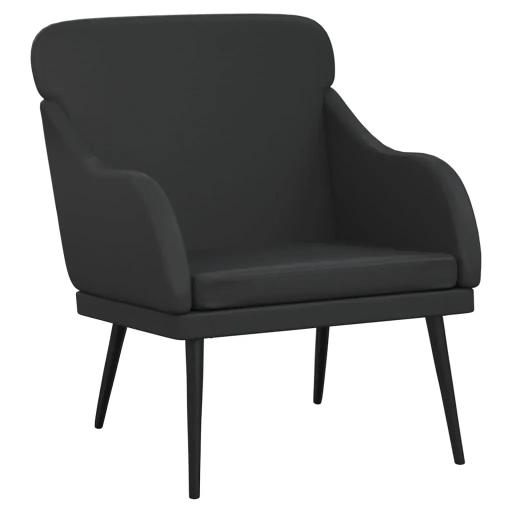 Armchair Black 63x76x80 cm Faux Leather Price
