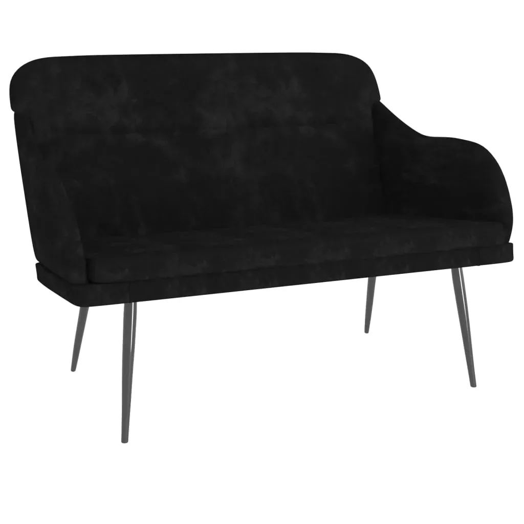 Bench Black 110x76x80 cm Velvet Price