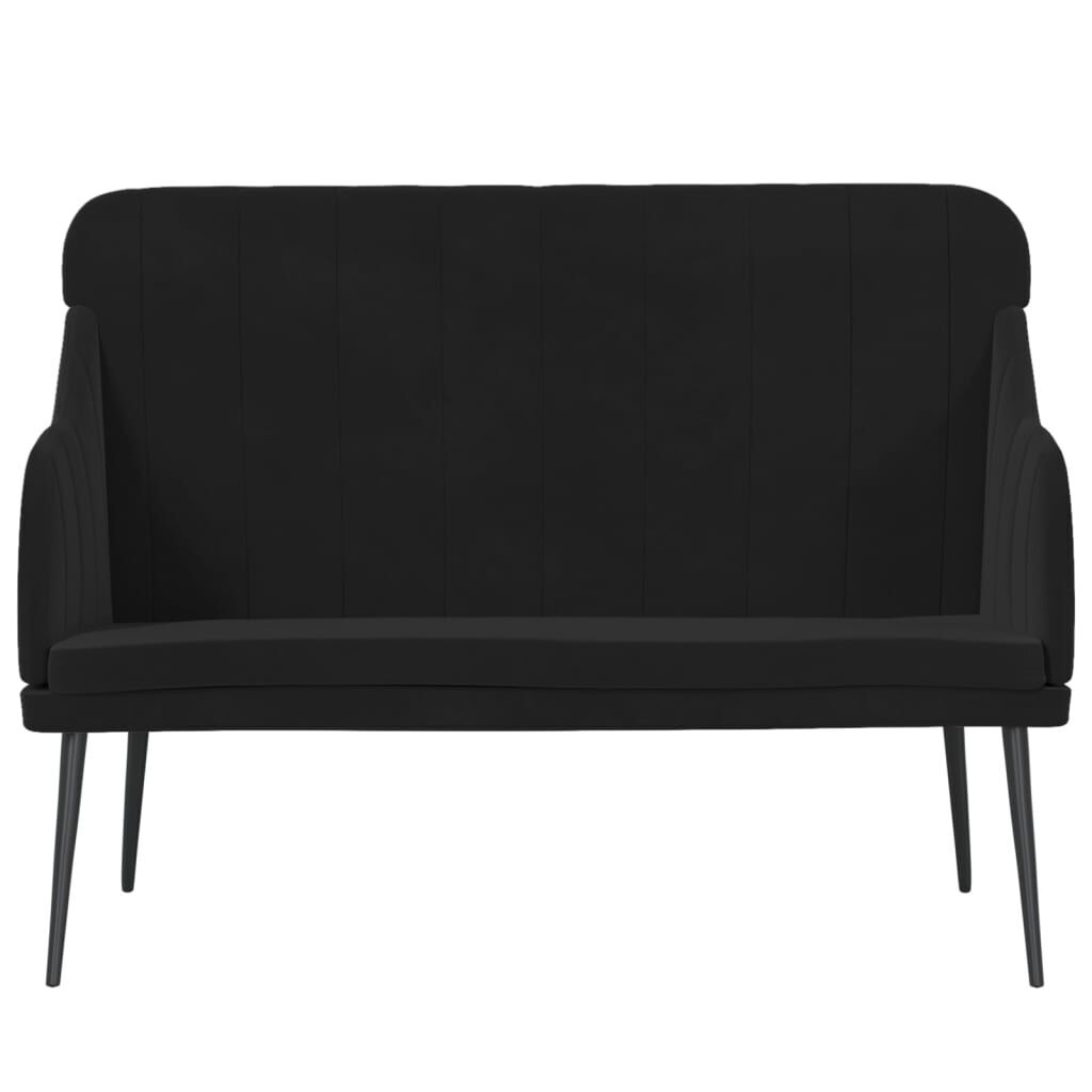 Bench Black 110x76x80 cm Velvet Price