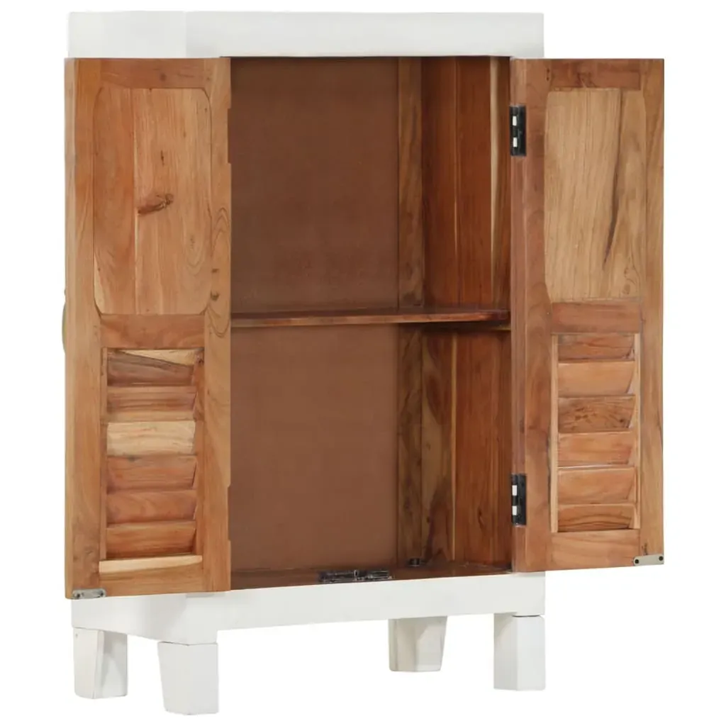 Sideboard White 55x30x90 cm Solid Wood Acacia Price