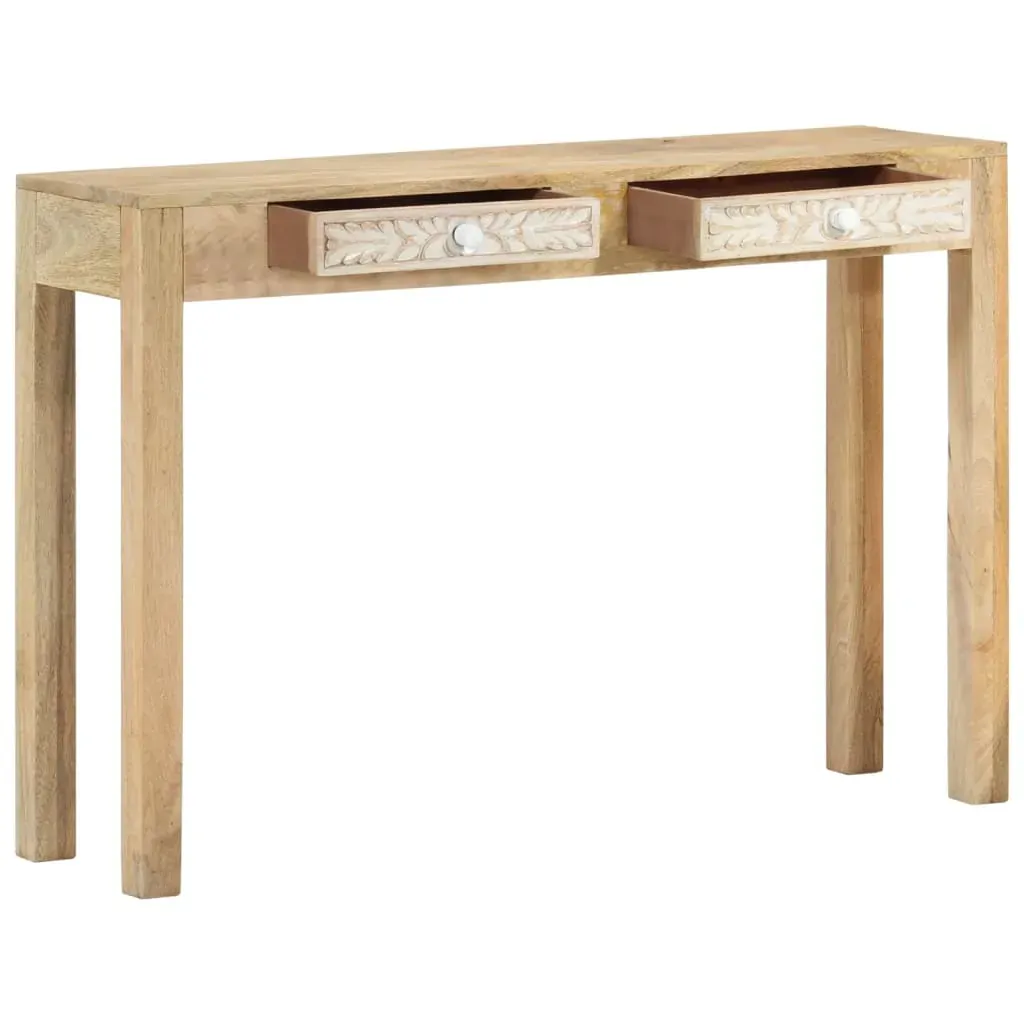 Console Table 110x30x75 cm Solid Bleached Wood Mango Price
