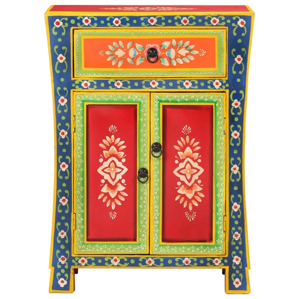 Hand Painted Sideboard 54x30x74 cm Solid Wood Mango Price