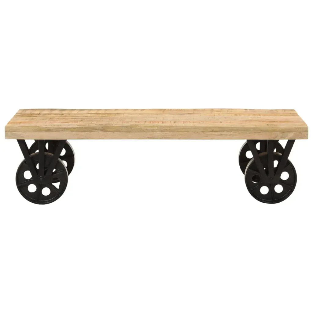 Coffee Table with Wheels 110x55x29.5 cm Solid Wood Mango Price