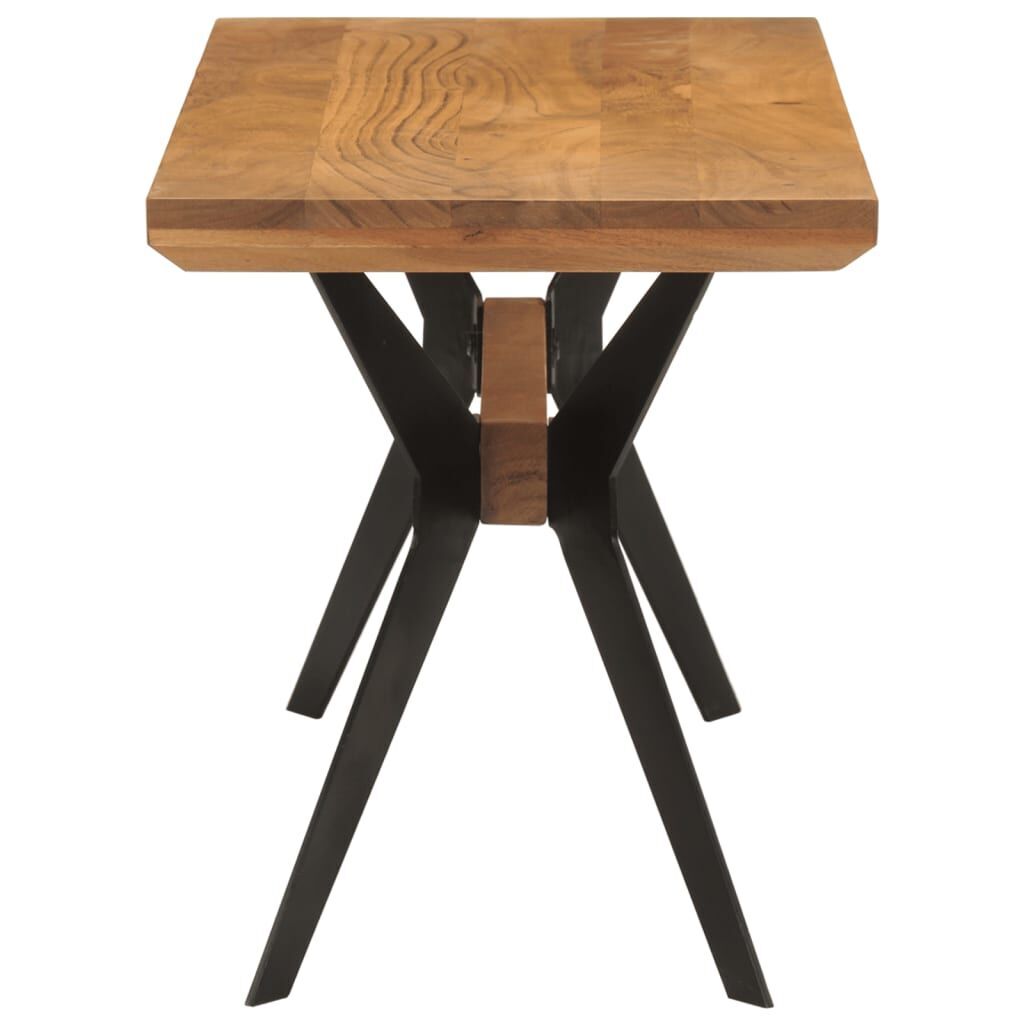 Dining Bench 110x40x46 cm Solid Wood Acacia and Steel Price