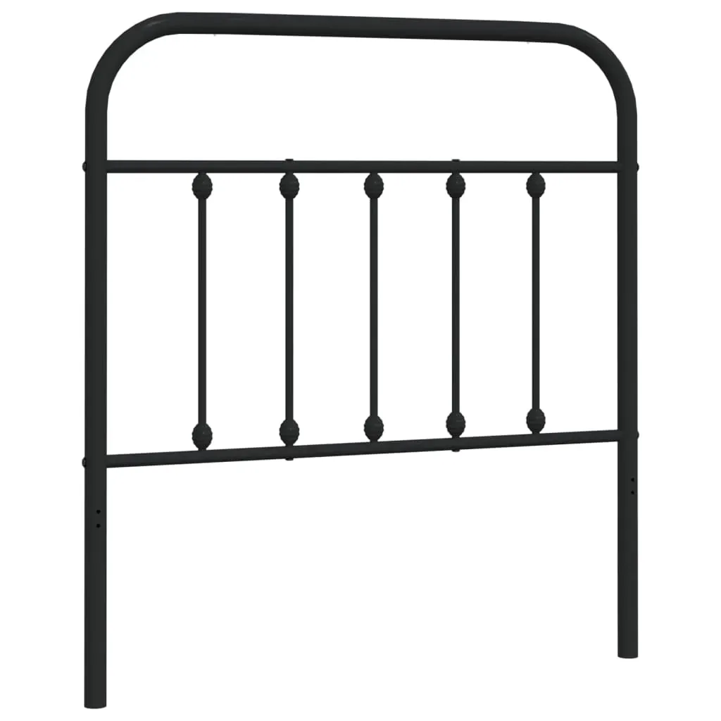 Metal Headboard Black 90 cm Price