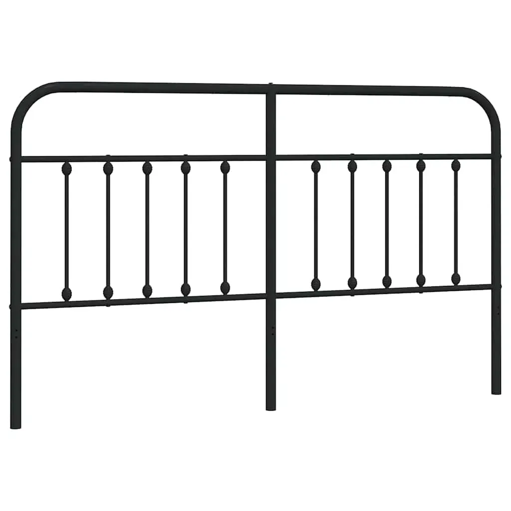 Metal Headboard Black 183 cm King Price