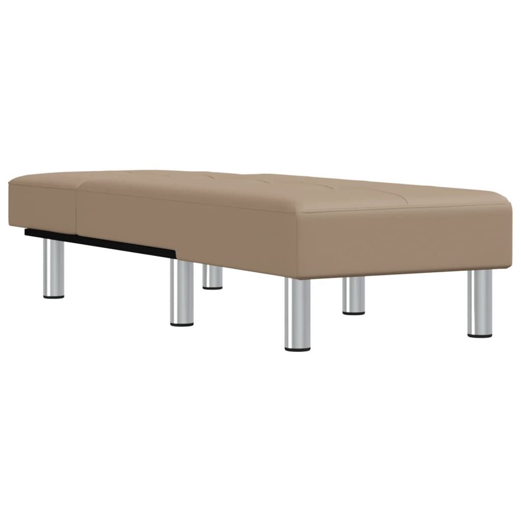 Chaise Longue Capuccino Faux Leather Price