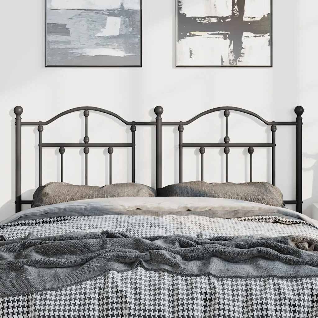Metal Headboard Black 152 cm Queen Price