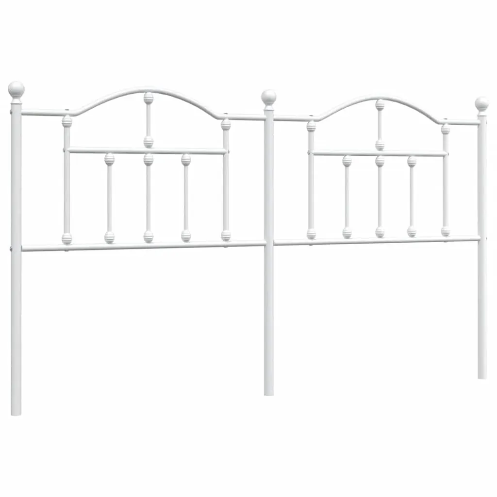 Metal Headboard White 183 cm King Price