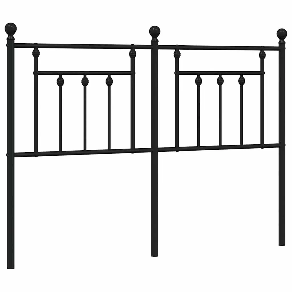 Metal Headboard Black 137 cm Double Price