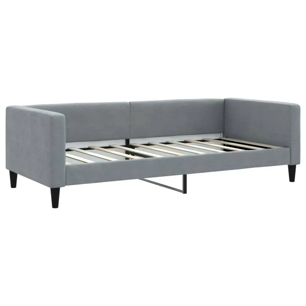 Day Bed without Mattress Light Grey 90x190 cm Fabric Price