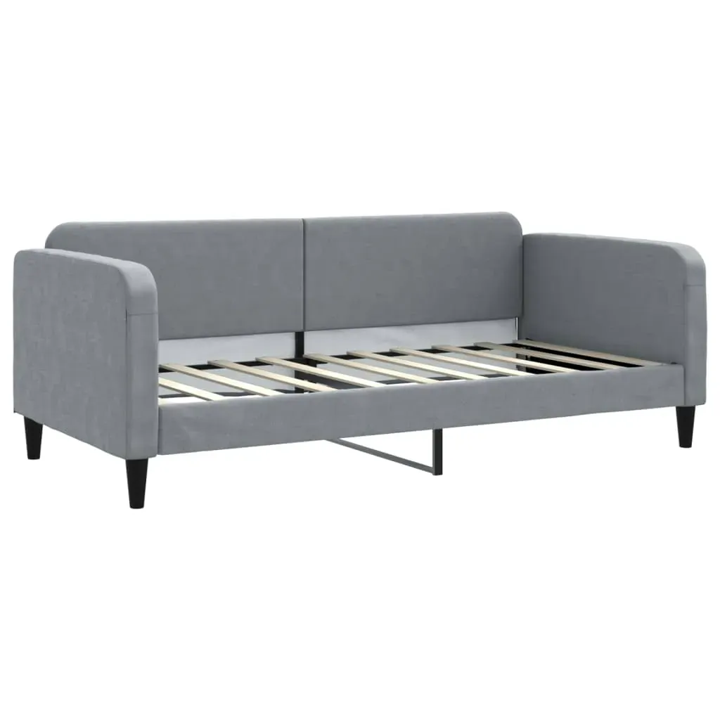 Day Bed without Mattress Light Grey 90x190 cm Fabric Price
