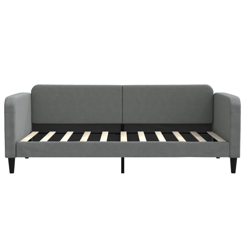 Day Bed without Mattress Dark Grey 90x190 cm Fabric Price