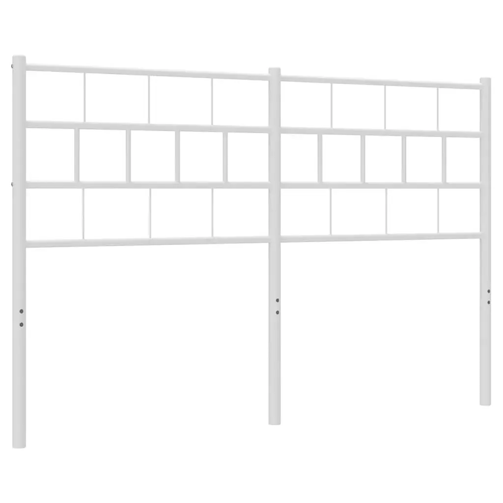 Metal Headboard White 137 cm Double Price
