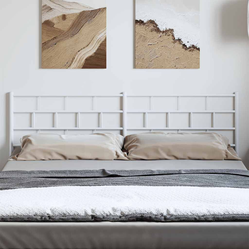 Metal Headboard White 183 cm King Price