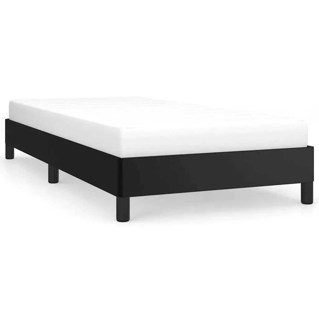 Bed Frame without Mattress Black King Single Faux Leather Price