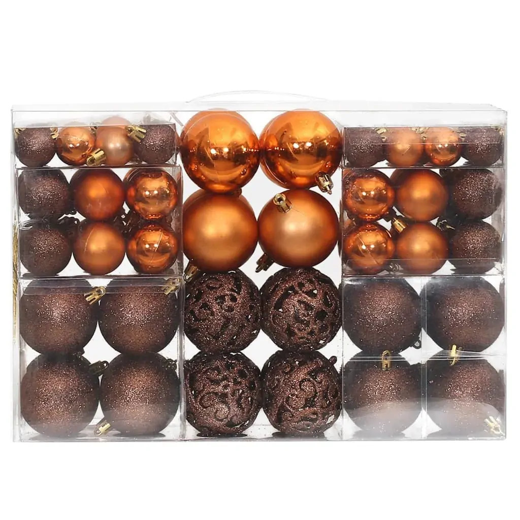 Christmas Baubles 100 pcs Brown 3 / 4 / 6 cm Price