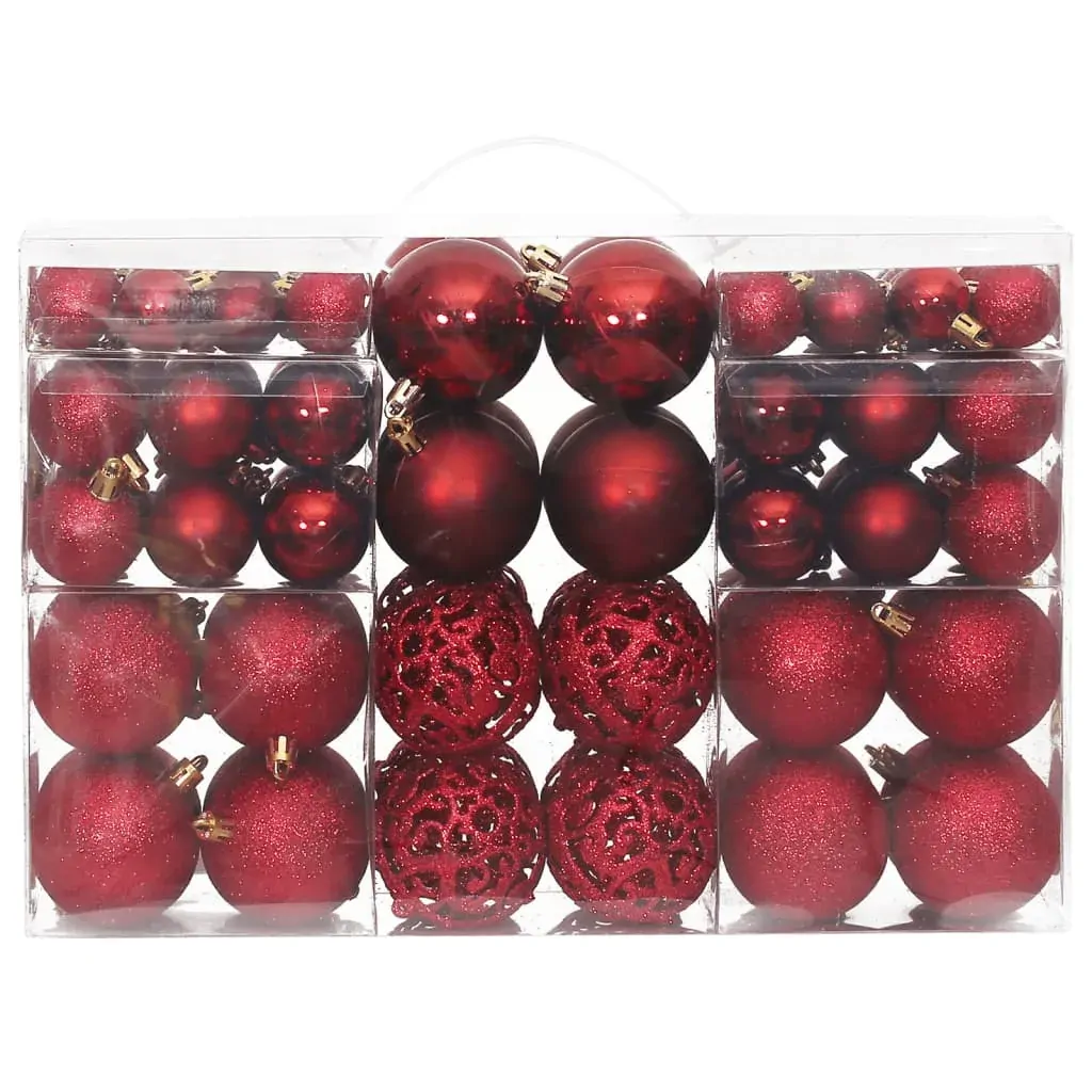 Christmas Baubles 100 pcs Wine Red 3 / 4 / 6 cm Price