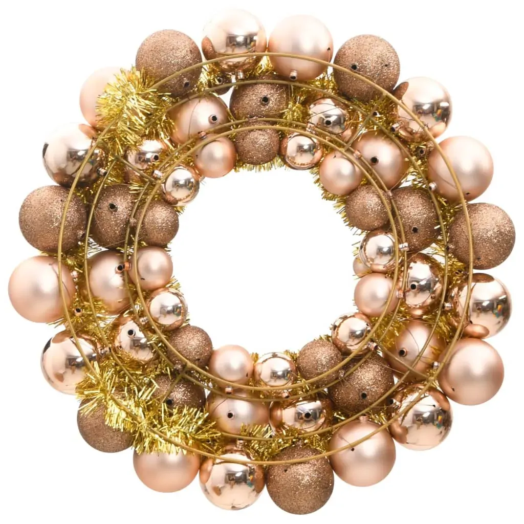 Christmas Wreath Rose Gold 45 cm Polystyrene Price