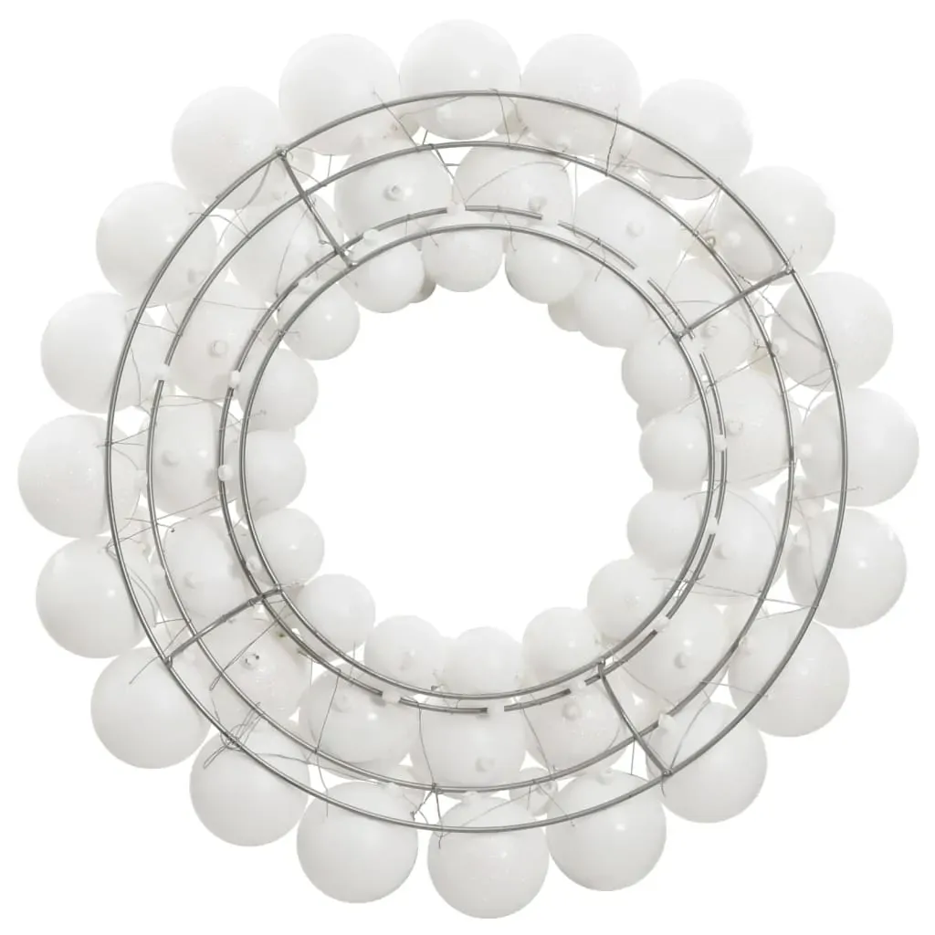 Christmas Wreath White 45 cm Polystyrene Price