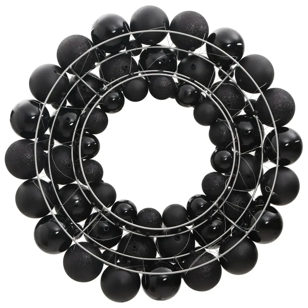 Christmas Wreath Black 45 cm Polystyrene Price