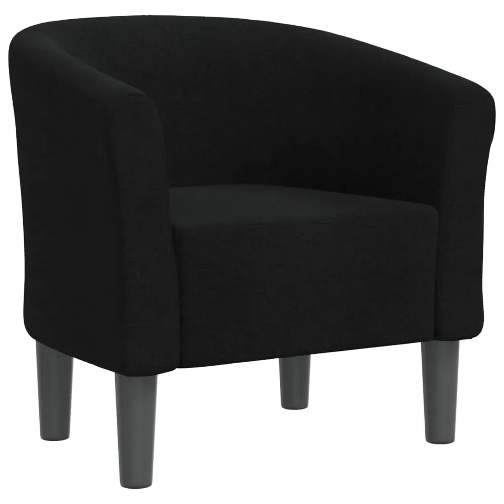 Tub Chair Black Fabric Price